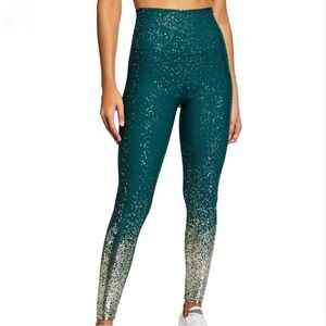 Beyond Yoga Alloy Ombré High Waisted Leggings Shine Green and Gold Size Medium